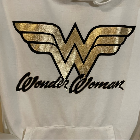Mad Engine Wonder Woman Hoodie Sweatshirt with Built-in Turtleneck Collar - Picture 7 of 15